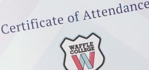 wafflecollegeエントリーコースの修了証