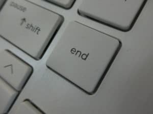 パソコンのキーボードの「end」